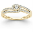 thumbnail image 1 of 1/5 Carat T.W. Diamond Bypass Halo 10kt Yellow Gold Engagement Ring, 1 of 5