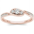 thumbnail image 1 of 1/5 Carat T.W. Diamond Bypass Three-Stone 10kt Rose Gold Engagement Ring, 1 of 5