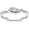 thumbnail image 1 of 1/5 Carat T.W. Diamond Bypass Three-Stone 10kt White Gold Engagement Ring, 1 of 5