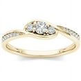 thumbnail image 1 of 1/5 Carat T.W. Diamond Bypass Three-Stone 10kt Yellow Gold Engagement Ring, 1 of 5