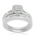 thumbnail image 1 of 1/5 Carat T.W. Diamond Sterling Silver Bridal Set, 1 of 1