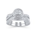 thumbnail image 1 of 1/5 Carat T.W. Diamond Sterling Silver Bridal Set, 1 of 2