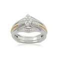 thumbnail image 1 of 1/5 Carat T.W. Diamond Sterling Silver Gold-Plated Bridal Set, 1 of 2