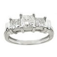 thumbnail image 1 of 1.5 Carat T.W. Princess White Diamond 14kt White Gold 3-Stone Ring, 1 of 1