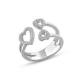 thumbnail image 1 of 1/5 Carat T.W. White Diamond Sterling Silver Heart Shape Spilt Shank Ring, 1 of 4
