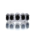 thumbnail image 1 of 1.5 Carat round cut Classic five stone Black Diamond and white diamond Wedding band on 10k White Gold, 1 of 2