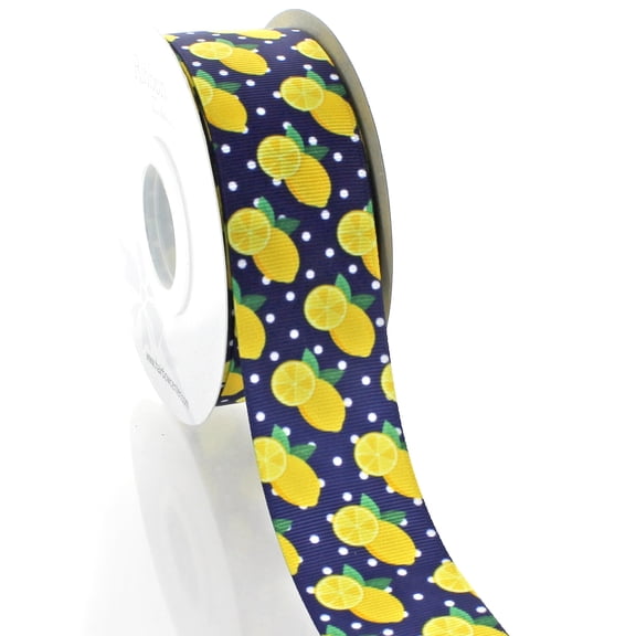 1.5" Country Lemons Grosgrain Ribbon 25 Yards