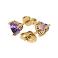 thumbnail image 1 of 1.5 Ct Heart Cut Studs Purple Alexandrite 18K Yellow Solid Solid Gold Everyday Dainty Earrings Push Back, 1 of 7