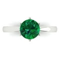 thumbnail image 1 of Solitaire Engagement Ring for Women - 1.5ct Simulated Emerald in 14K White Gold Promise Ring, 1 of 8