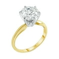 thumbnail image 1 of 1.5 Ct Round Cut Lab Created Diamond Solitaire Ring Real 14K Yellow Gold Plated, 1 of 2