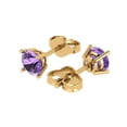 thumbnail image 1 of 1.5 Ct Round Cut Studs Purple Alexandrite 14K Yellow Solid Solid Gold Everyday Dainty Earrings Push Back, 1 of 7