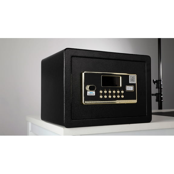1.5 Cuft Safe Box, Digital Keypad Home Security Safe With Fireproof Waterproof Bag & Adjustable Shelf
