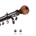 thumbnail image 1 of 1.5" Dia Adjustable 110" to 156" Agustin Traverse Rod with Rings - Cocoa, 1 of 3