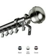 thumbnail image 1 of 1.5" Dia Adjustable 110" to 156" Tricia Traverse Rod with Rings - Satin Nickel, 1 of 3