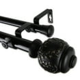 thumbnail image 1 of 1.5" Dia Adjustable 48" to 86" Tricia Traverse Rod with Rings - Cocoa, 1 of 3