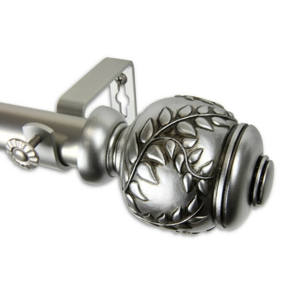 Mathilda Curtain Rod 1" OD 28-48 inch - Satin Nickel