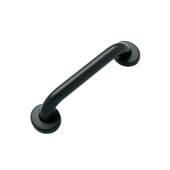 1.5" Dia. Bathroom Safety Grab Bar - Matte Black/Shower Toilet Steps/304 Stainless Steel/Smooth/ 12"