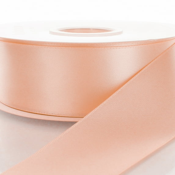 1.5" Double Faced Satin Ribbon 203 Barely Peach 50 Yard