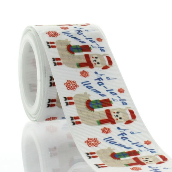 1.5" Fa-la-la Llama Grosgrain Ribbon 5yd