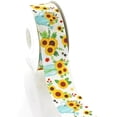 thumbnail image 1 of 1.5" Farmhouse Sunflowers Grosgrain Ribbon 100 Yard, 1 of 2