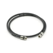 1.5' Feet, Black RG6 Coaxial Cable (Coax Cable) with Weather Proof Connectors, F81 / RF, Digital Coax - AV, Cable TV, Antenna, and Satellite, CL2 Rated, 1.5 Foot