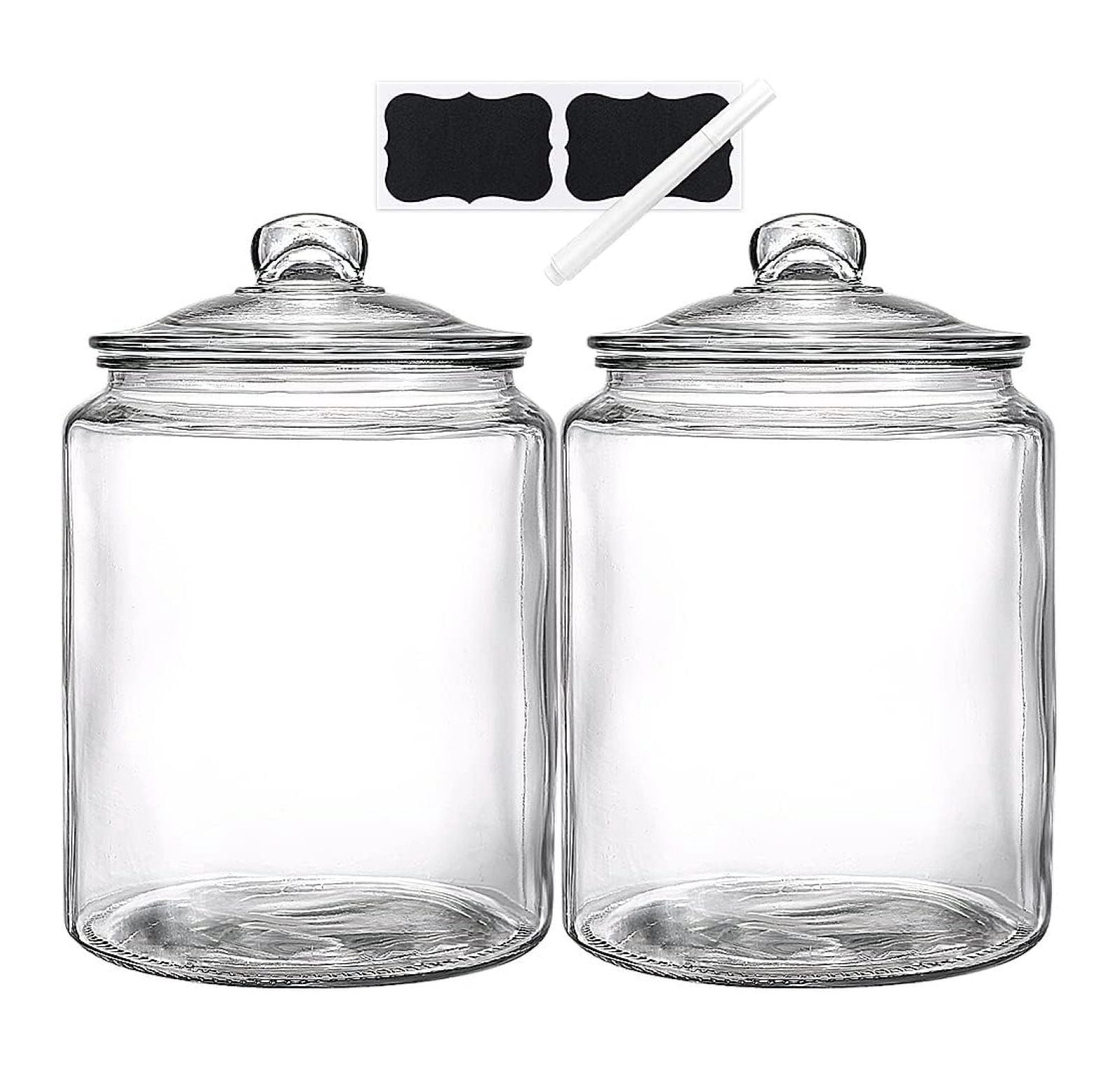 1.5 Gallon Glass Jars with Lids, Large Glass Storage Jars Set of 2