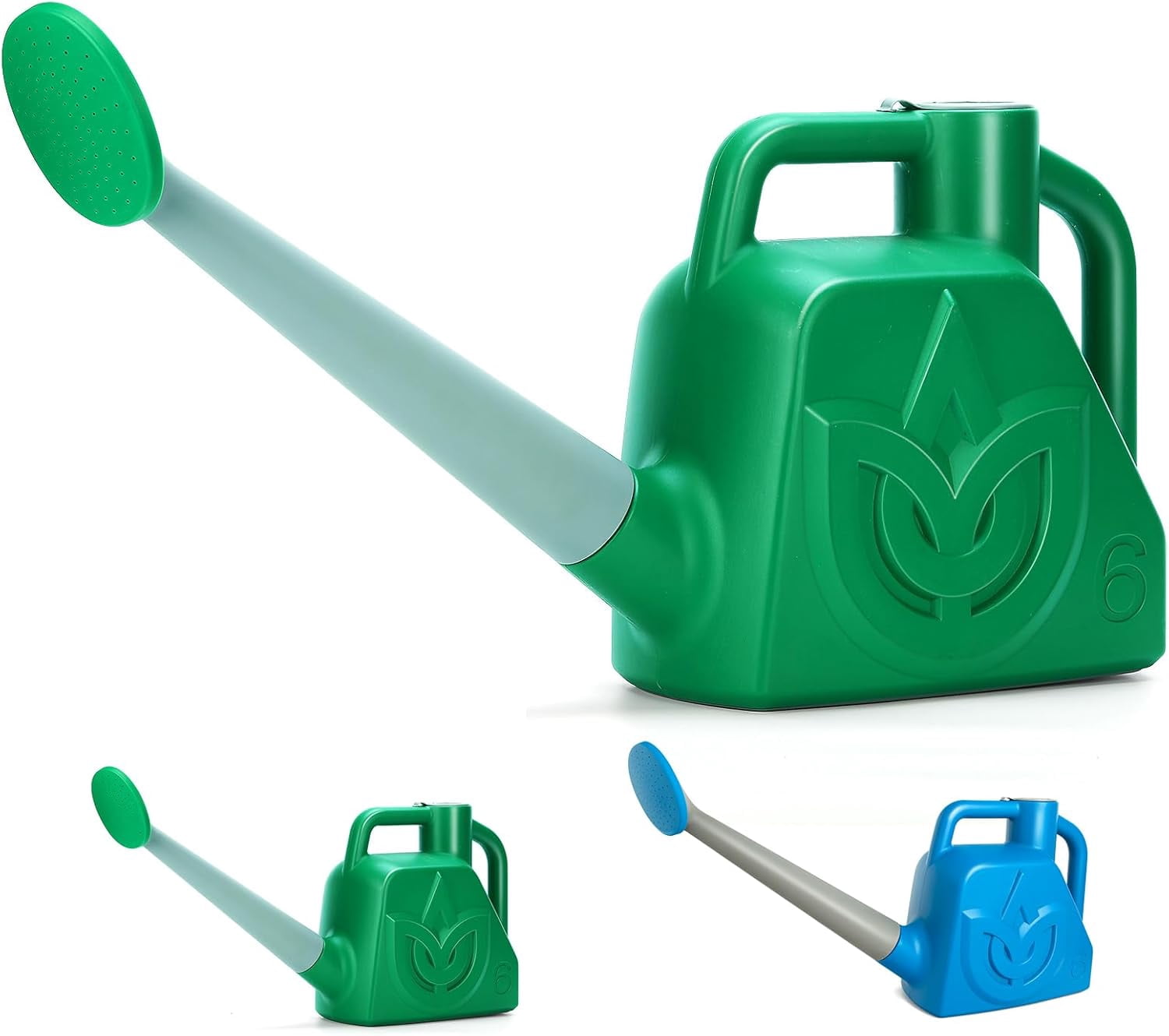 1.5 Gallon Green Watering Can Outdoor Garden Flower Plant, Lightweight 6 L Water Cans with Detachable Nozzle Watering Pot for Office House Garden