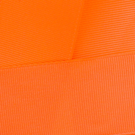 1.5" Grosgrain Ribbon Solid 755 Neon Orange 100yd