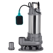 1.5 HP 6600 GPH Submersible Sewage Pump, Heavy Duty Cast Iron Effluent Pump with Automatic Tethered Float Switch, Sump Pump for Sump Basin, Basement, Residential