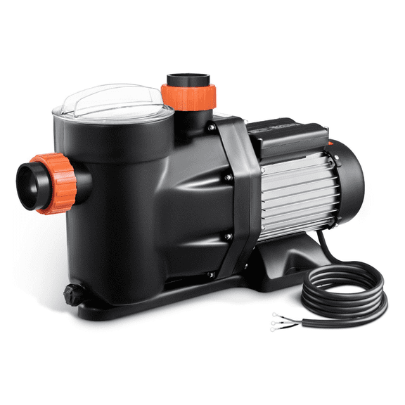 1.5 HP Above Ground Pool Pump - 122 GPM, 220V Single Speed - for Spas, Hot Tubs & Irrigation - Durable PP Shell, Copper Motor