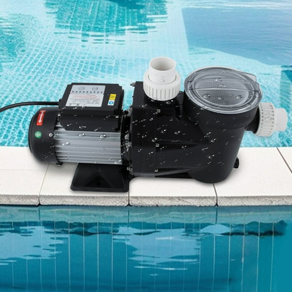 1.5 HP Ground Pool Pump, Black 1100W Powerful Self Primming Swimming Pool Pumps, Pool Pump with Timer Floor Mount