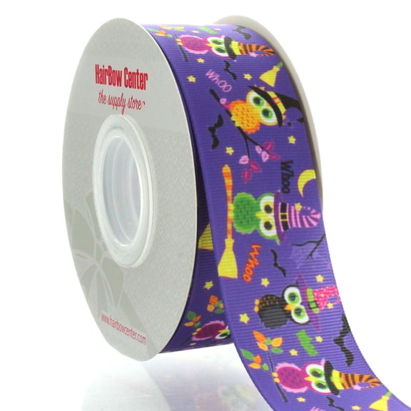 1.5" Halloween Owl Witches Grosgrain Ribbon 25yd