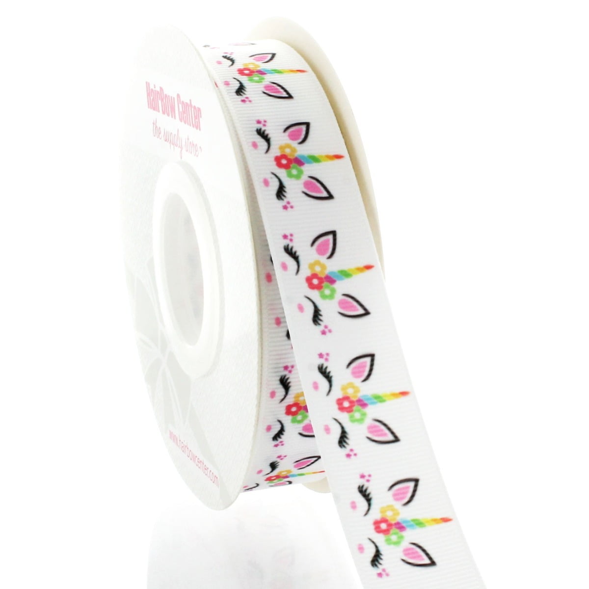 7/8" Unicorn Faces Grosgrain Ribbon 100 Yard