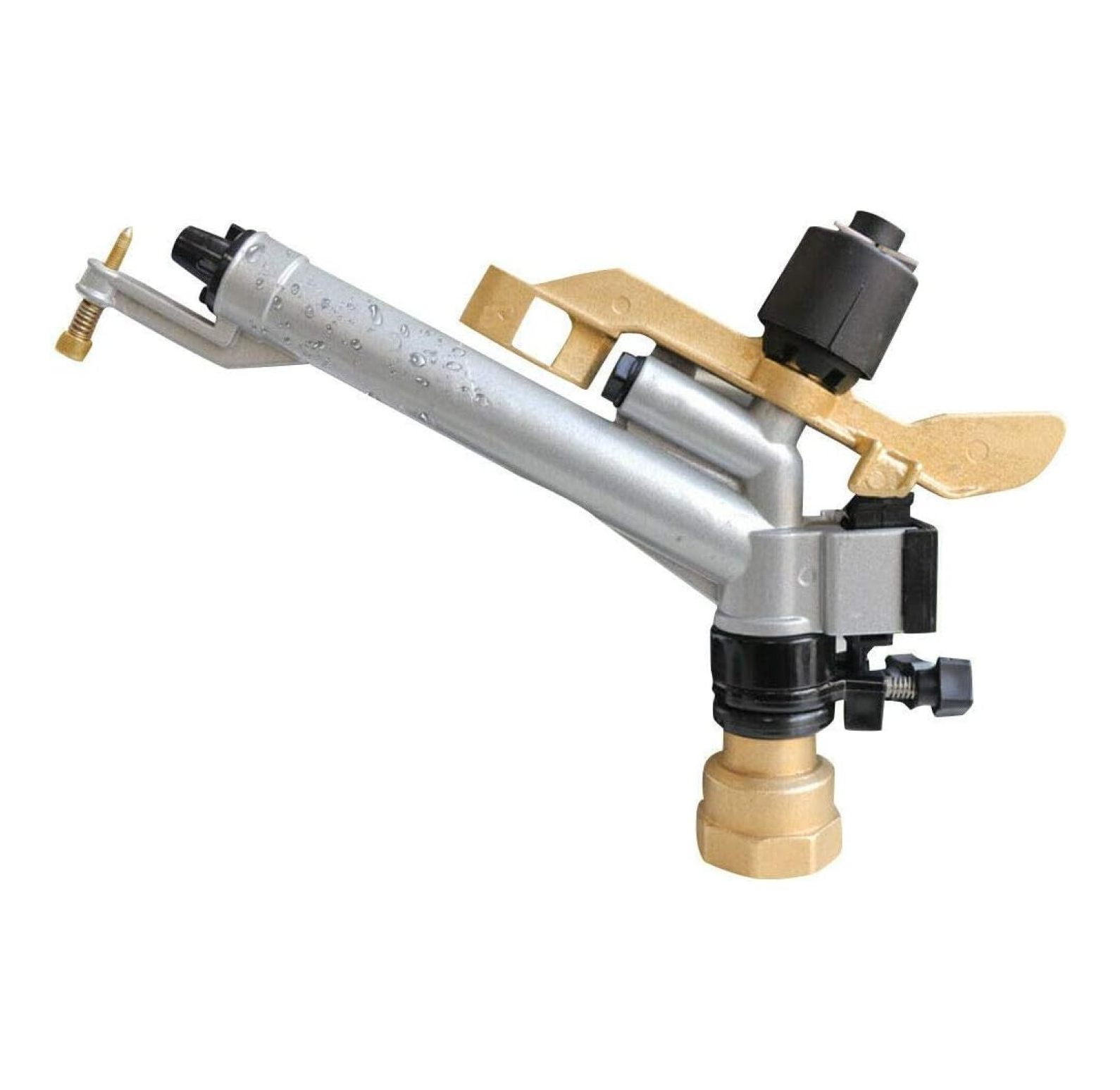 1.5" Impact Sprinkler Water Irrigation Tool, 360° Adjustable Rain Spray Gun for Agriculture Lawn