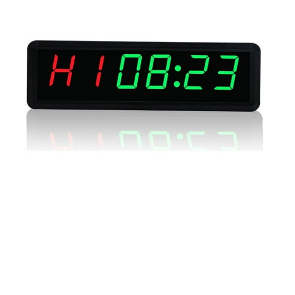 1.5 Inch 1.8 Inch Digits Clock Stopwatch, Gym Timer LED Interval Timer Digital Countdown Wall Clock Fitness Timer for Home
