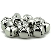 1.5 Inch 36mm Extra Large Giant Jumbo Silver Craft Jingle Bells 2 Pieces