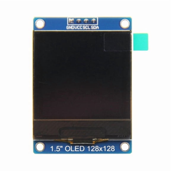 1.5 Inch 4PIN OLED Display Screen Module SH1107 Drive IC 128x128 IIC I2C Interface for 51 STM32 P22101,1 x OLED LCD Module