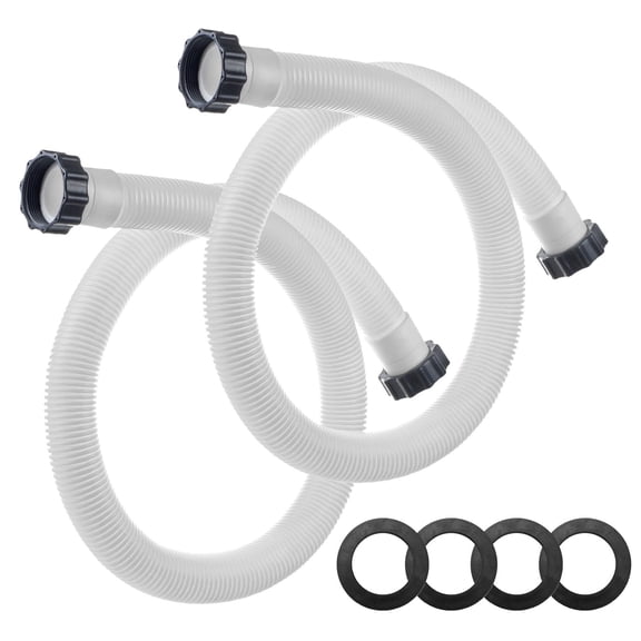 1.5 Inch Above Ground Pool Hose 2 Pack, 59 Inch Length For Filter Pumps
