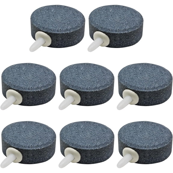 1.5 Inch Air Stone Discs 8 Pack - Ultra Fine Bubble Diffuser for Fish Tank, High Oxygen Aquarium Aerator for Small to Medium Tanks