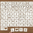 1.5 Inch Alphabet Letter Stencils, 65 Pcs Reusable Plastic Letter