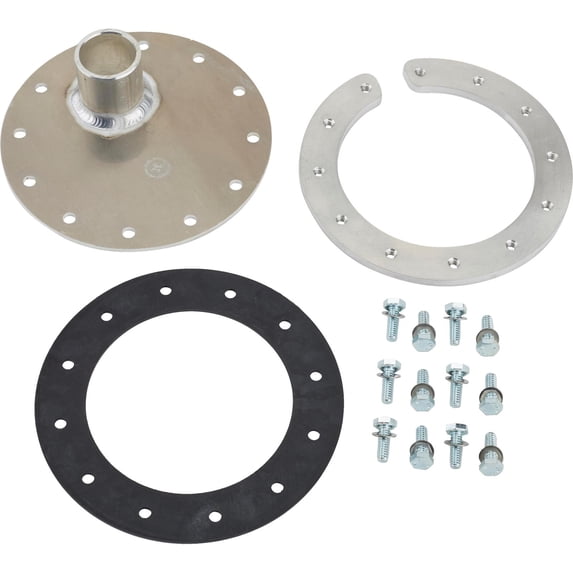 1.5 Inch Aluminum Remote Fuel Cell Filler Neck Flange, 12 Bolt