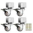 thumbnail image 1 of Uxcell Caster Wheels Swivel Casters for Furniture Office Chairs Carts with Break, 1" U Bracket 1.5", 1 of 7