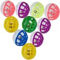 1.5 Inch Cat Toy Ball with Plastic Lattice Jingle Balls Kitten Chase