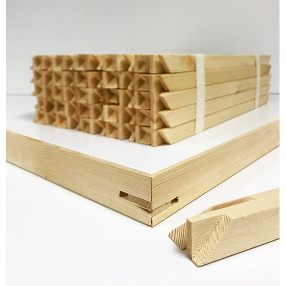1.5" Inch Deep Stretcher Bars 72" 50 Pack Bulk Discount. Wood Canvas Stretcher Frame, Wood Painting Stretching Bars for Gallery Wrap Oil Paintings, Canvas Prints, Art. by WholesaleArtsFrames-com