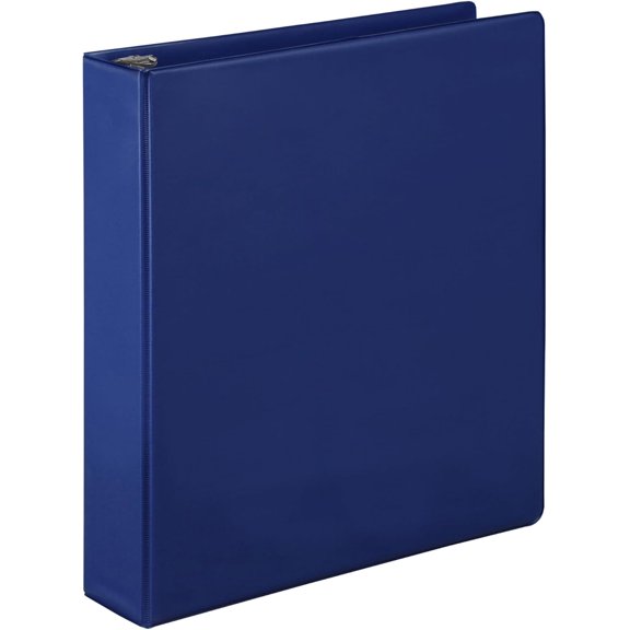 1.5 Inch Document Storage Binder, Made in USA, FSC 100% Recycled Chipboard, Round Ring, 3 Ring Binder, Navy
