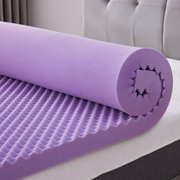 1.5 Inch Egg Crate Memory Foam Mattress Topper Queen Size, Soft Mattress Pad for Back Pain Relief, Bed Topper, CertiPUR-US Certified