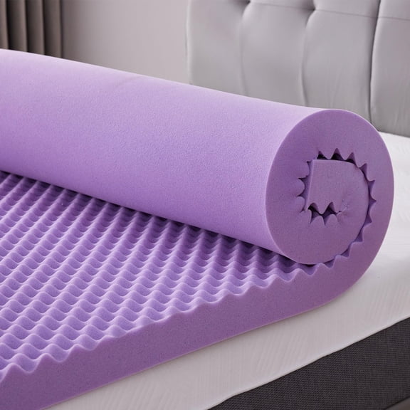 1.5 Inch Egg Crate Memory Foam Mattress Topper Queen Size, Soft Mattress Pad for Back Pain Relief, Bed Topper