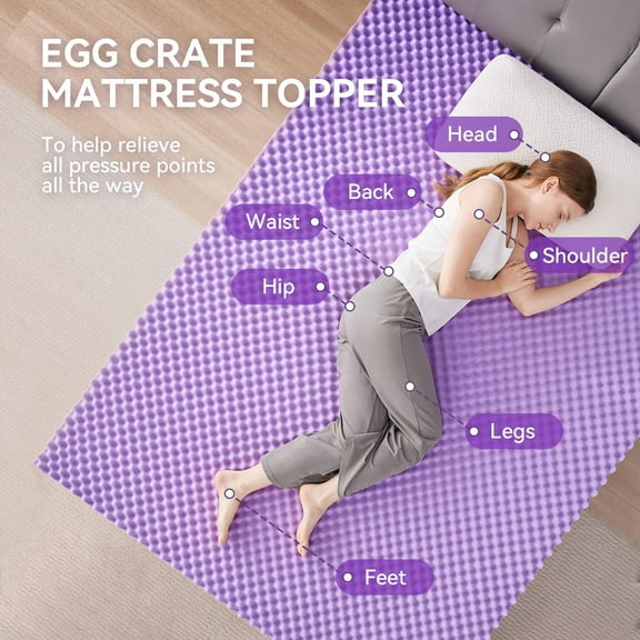 1.5 Inch Egg Crate Memory Foam Mattress Topper Queen Size