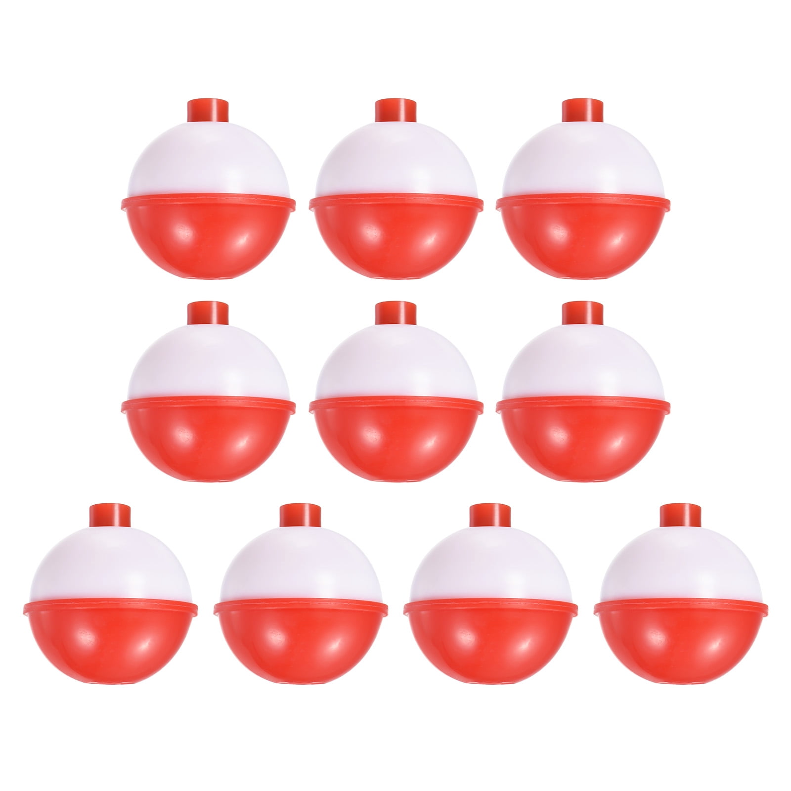 1.5 Inch Fishing Bobbers, Plastic Push Button Round Fishing Float, Red ...