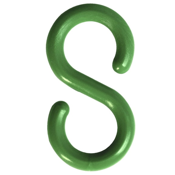1.5 Inch Green S-Hooks (10 Pk)